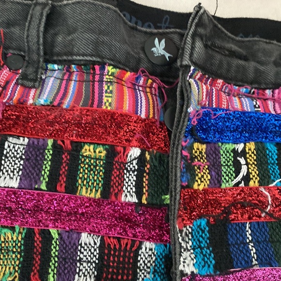 One Teaspoon frayed distressed Rollers size 26 fun fabric & ribbon festival - Picture 2 of 6